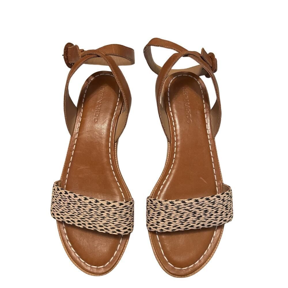 BERNARDO WOMENS LEATHER SANDALS NEW WITHOUT TAGS SIZE 9.5